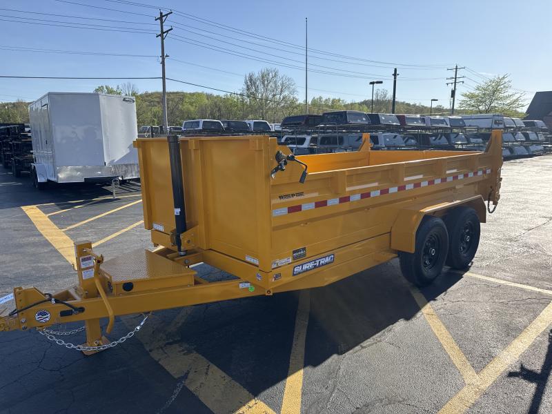 2025 Sure-Trac 82 IN x 14 HD Low Profile Dump Trailer  14K Telescopic