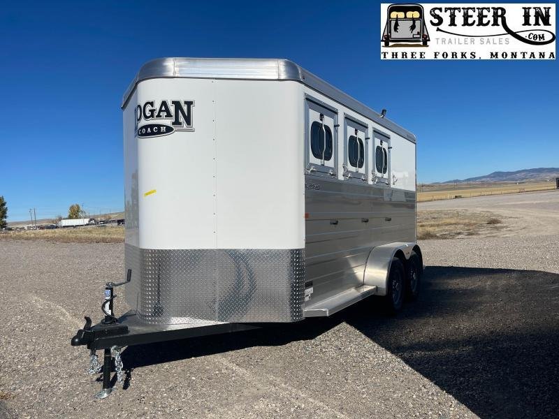 2023 Logan Coach 3H Bullseye w/ Ramp Horse Trailer Steer In Trailer