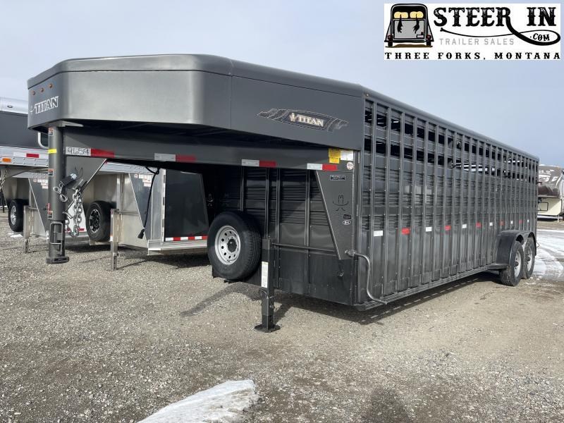 2023 Titan Trailers 24' Stock Combo Stock / Stock Combo Trailer Steer