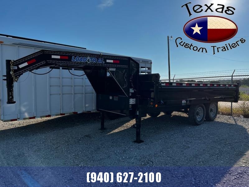 USED 2017 Load Trail 96" x 16' Tandem Axle Gooseneck Deck Over Dump USED 2017 Load Trail 96" x 16' Tandem Axle Gooseneck Deck Over Dump
