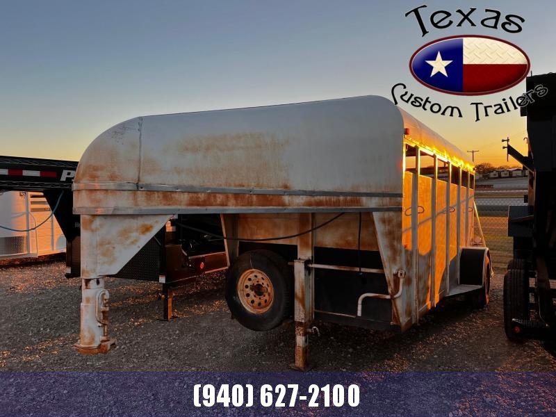 USED 1995 D&D 14' Gooseneck Single Axle Livestock Trailer USED 1995 D&D 14' Gooseneck Single Axle Livestock Trailer