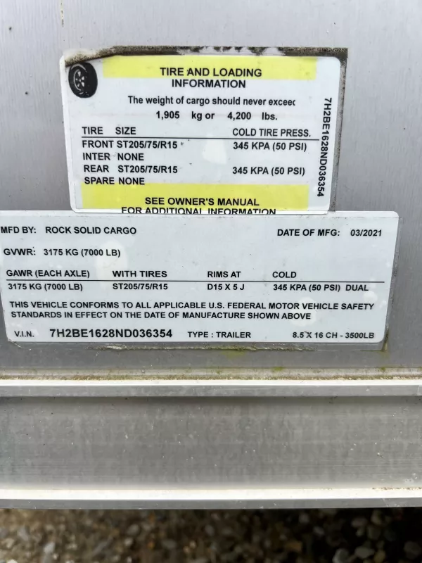 used Cargo (Enclosed) Trailers Rock Solid Cargo  for sale, in Sayreville, NJ Thumbnail 2