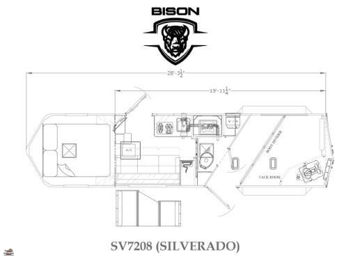 2023 Bison Trailers SV7208 ( Silverado ) Horse Trailer 2023 Bison Trailers SV7208 ( Silverado ) Horse Trailer