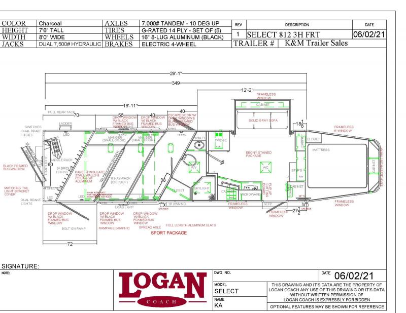 2022 Logan Coach Select 810 3H Horse Trailer 2022 Logan Coach Select 810 3H Horse Trailer