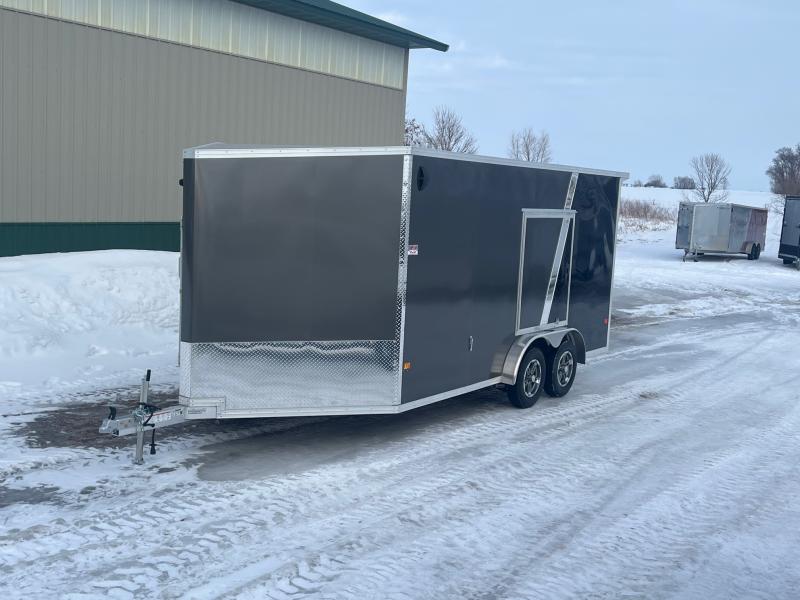 2023 EZ Hauler 7.5 X 21 Aluminum Snowmobile Trailer Snowmobile