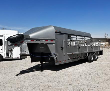 2022 24' Grey Delco Half Top Stock Trailer 2022 24' Grey Delco Half Top Stock Trailer