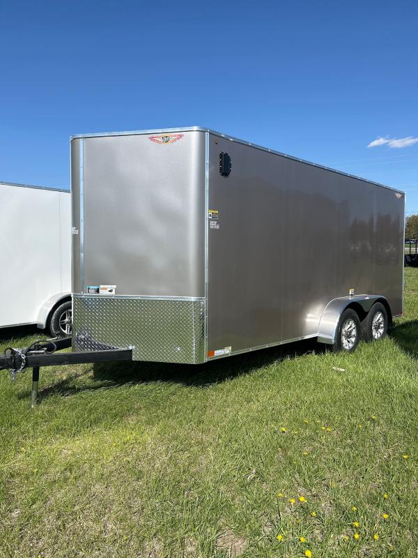 2023 H and H Trailer 7x16 HH Series Flat Top VNose Enclosed Cargo Trailer 7K Tandem Belt