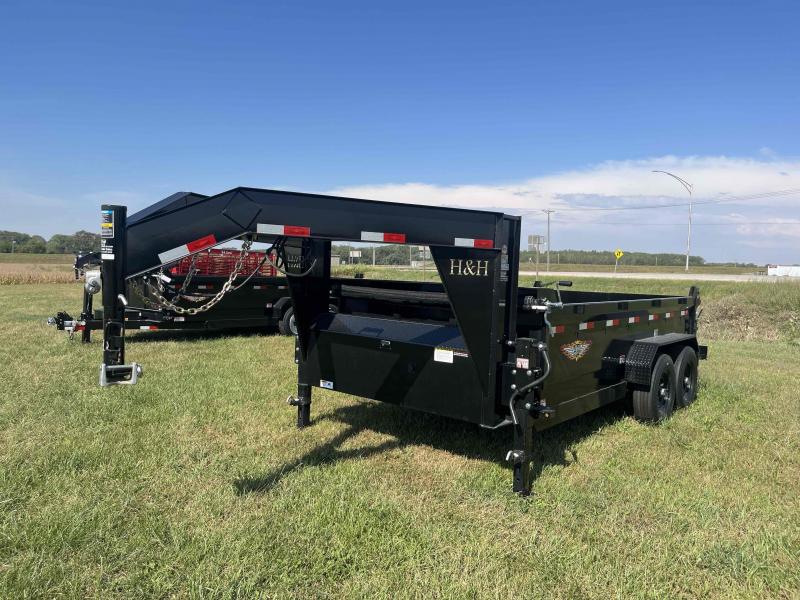 2023 H and H Trailer 83x14 Industrial Gooseneck Dump Trailer  14K Scissor aJ9lzMbw0p11