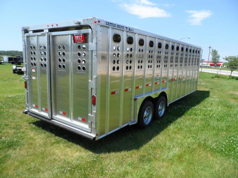 2021 Merrit Trailers Cattle Drive Livestock Trailer Belt Trailers in