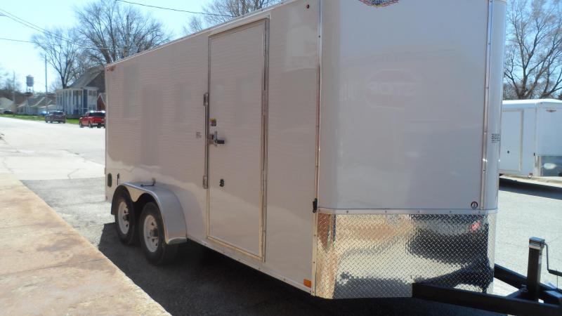 2021 H and H Trailer 7x16 HH Series Flat Top V-Nose Enclosed with Cargo Doors 2021 H and H Trailer 7x16 HH Series Flat Top V-Nose Enclosed with Cargo Doors