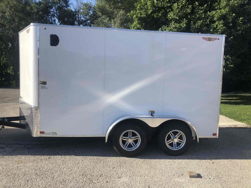 2023 H and H Trailer 7x12x78 HH Series Flat Top V-Nose Enclosed Cargo Trailer 7K Tandem 2023 H and H Trailer 7x12x78 HH Series Flat Top V-Nose Enclosed Cargo Trailer 7K Tandem