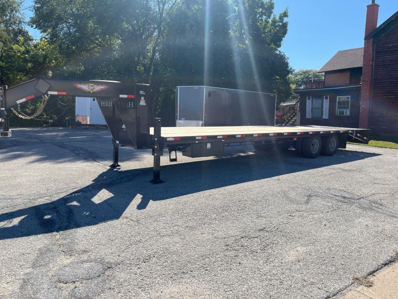 2023 H and H Trailer 102x25+5 HD Low Profile Dovetail Super Deluxe Ramps Gooseneck Deckover Trailer 24K 2023 H and H Trailer 102x25+5 HD Low Profile Dovetail Super Deluxe Ramps Gooseneck Deckover Trailer 24K