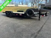 7' X 22' CAM Superline 10-Ton I-BEAM Split Deck Gravity Tilt Equipment Trailer