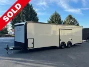 8.5' X 28' ATC RoM 400 Aluminum Race Car Trailer w/ Premium Escape Door