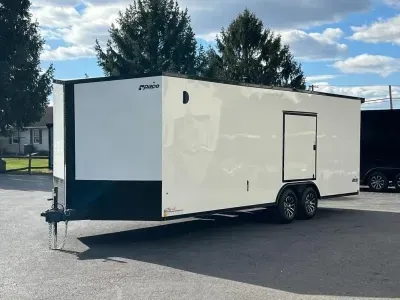 8.5' X 24' Pace V-Nose 10K GVWR Enclosed Car Trailer w/ Escape Door