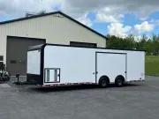 8.5' X 28' United Premier 14K GVWR Race Car Trailer w/ Premium Escape Door