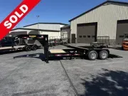 7' X 24' CAM Superline 7-Ton I-BEAM Split Deck Gravity Tilt GN Equipment Trailer