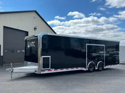 8.5' X 28' ATC RoM 500 Aluminum Race Car Trailer w/ Premium Escape Door
