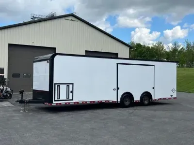 8.5' X 28' United Premier 14K GVWR Race Car Trailer w/ Premium Escape Door