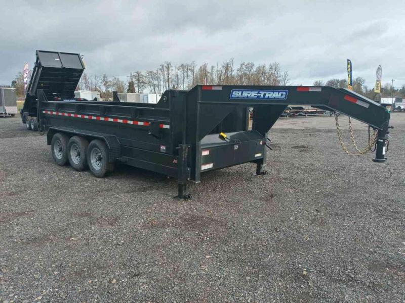 7x16 Gooseneck Dump Trailer 21K Telescopic Dump And Triple Axle Near