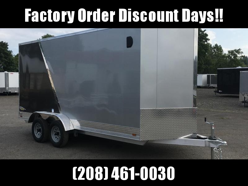 7x14 Tandem Axle Aluminum Cargo Trailer **Side X Side** **FACTORY ORDER** 7x14 Tandem Axle Aluminum Cargo Trailer **Side X Side** **FACTORY ORDER**