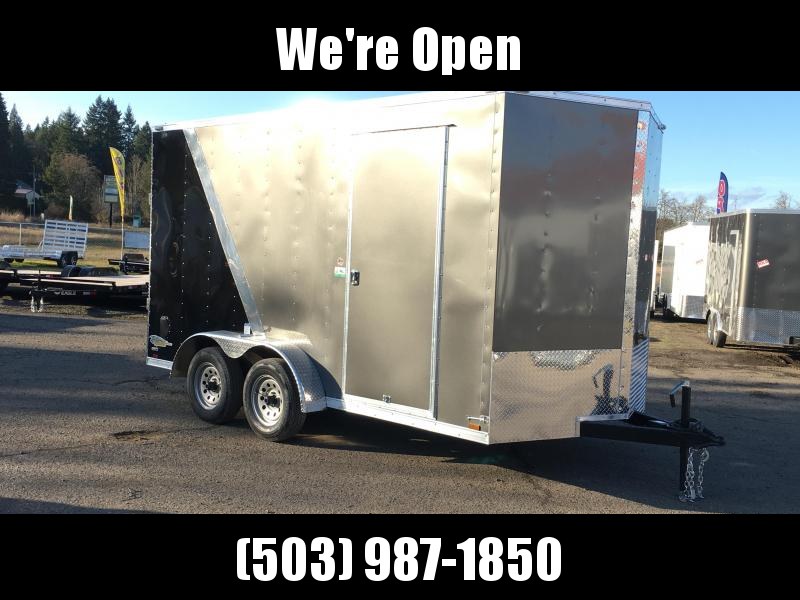 7x14 Tandem Axle Enclosed Cargo Trailer **Side X Side** Factory Scratch & Dent 7x14 Tandem Axle Enclosed Cargo Trailer **Side X Side** Factory Scratch & Dent