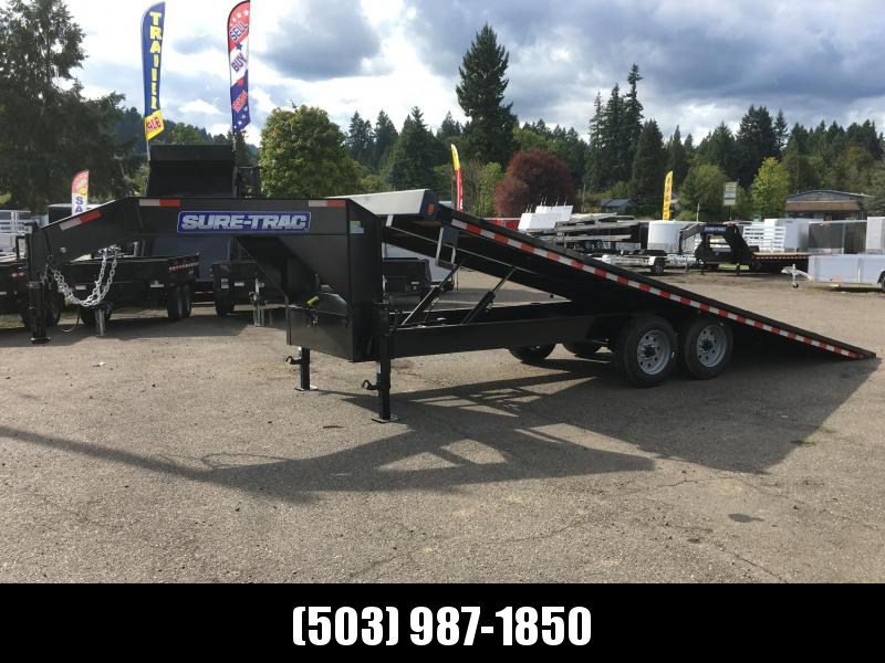 8.5x22 Gooseneck Equipment Trailer Power Tilt 15K 8.5x22 Gooseneck Equipment Trailer Power Tilt 15K