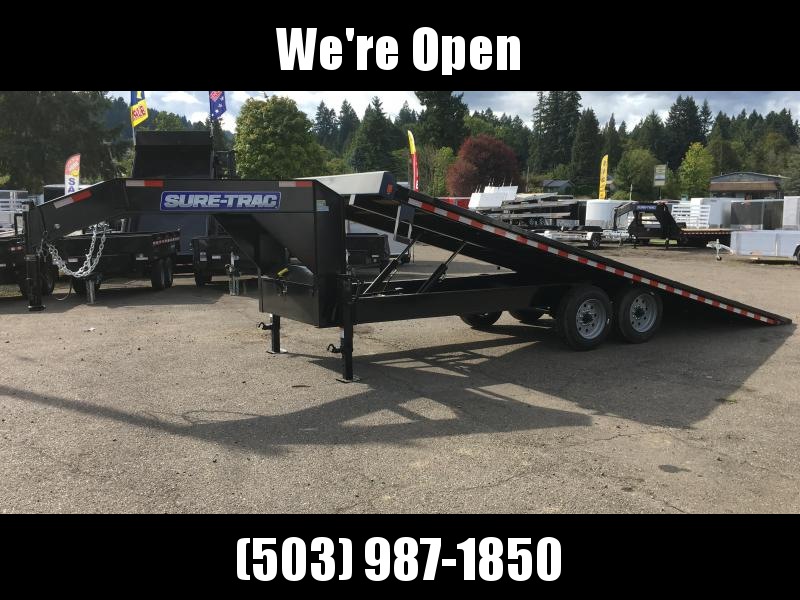 8.5x22 Gooseneck Equipment Trailer Power Tilt 17.6K 8.5x22 Gooseneck Equipment Trailer Power Tilt 17.6K