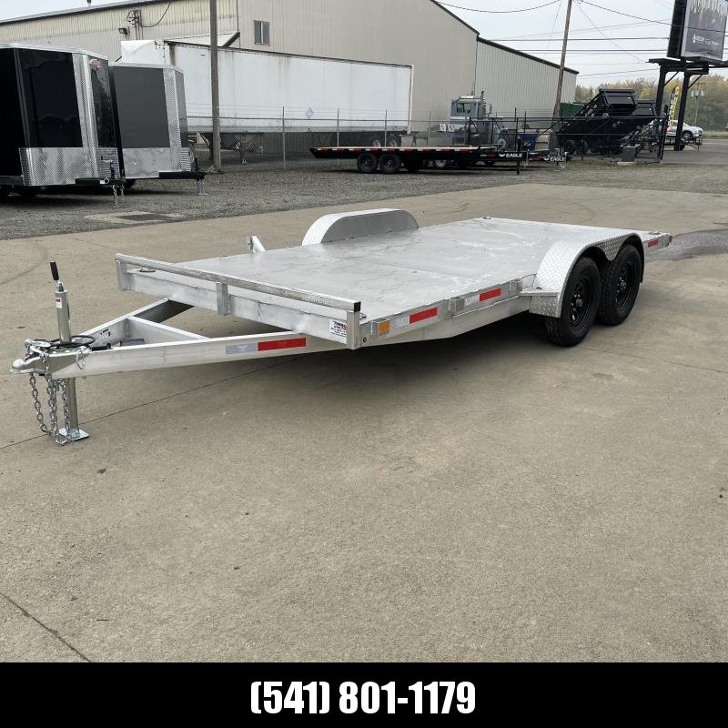 7x16 7k Aluminum Car Hauler w/ Stored Ramps 7x16 7k Aluminum Car Hauler w/ Stored Ramps