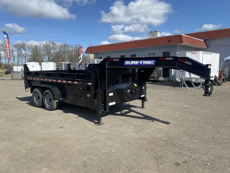 7x14 Gooseneck Dump Trailer 14K Telescopic Dump And Ramps 7x14 Gooseneck Dump Trailer 14K Telescopic Dump And Ramps