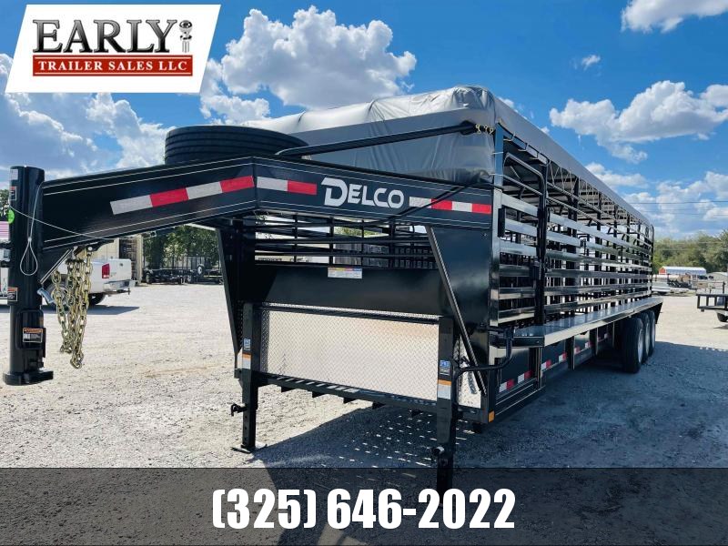 2022 Delco Trailers 6'8"x32' Triple Axel Gooseneck Livestock 2022 Delco Trailers 6'8"x32' Triple Axel Gooseneck Livestock