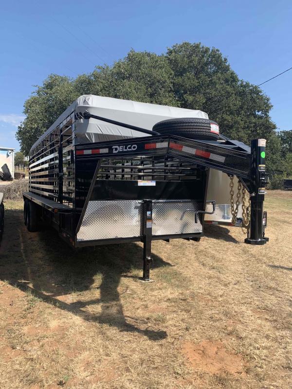 2022 Delco Trailers 6'8"x24' Gooseneck Bartop Livestock Trailer 2022 Delco Trailers 6'8"x24' Gooseneck Bartop Livestock Trailer
