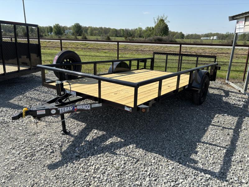 2025 Texas Bragg Trailers 7x14’ – 82'' x 14' 2' dove 2' gate Utility Trailer