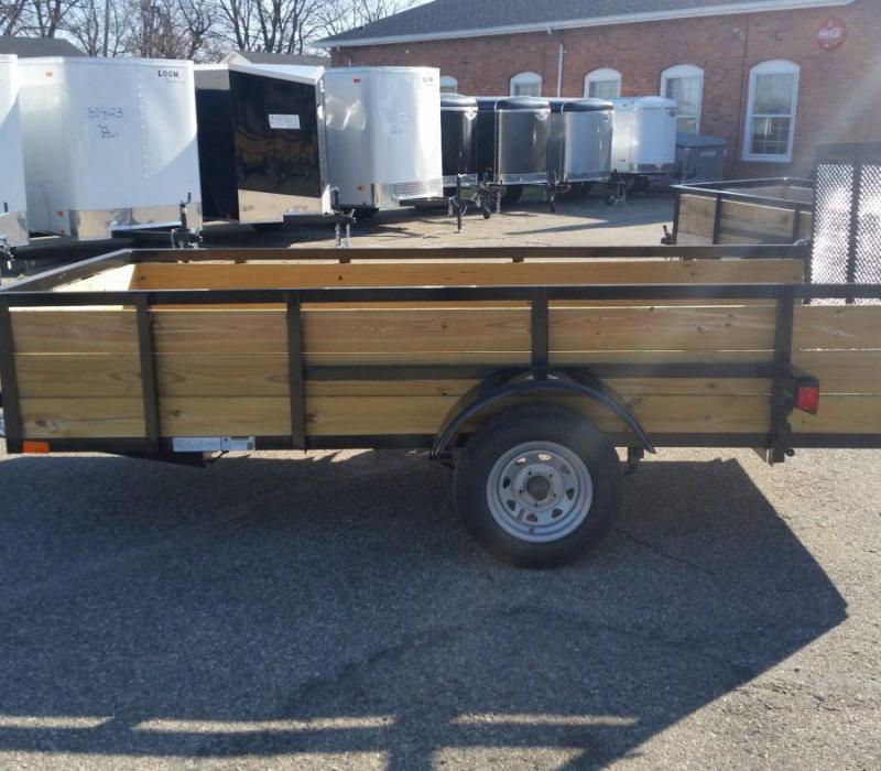 5 x 10 A.M.O. Landscape Light Duty Wood Side Trailer USA