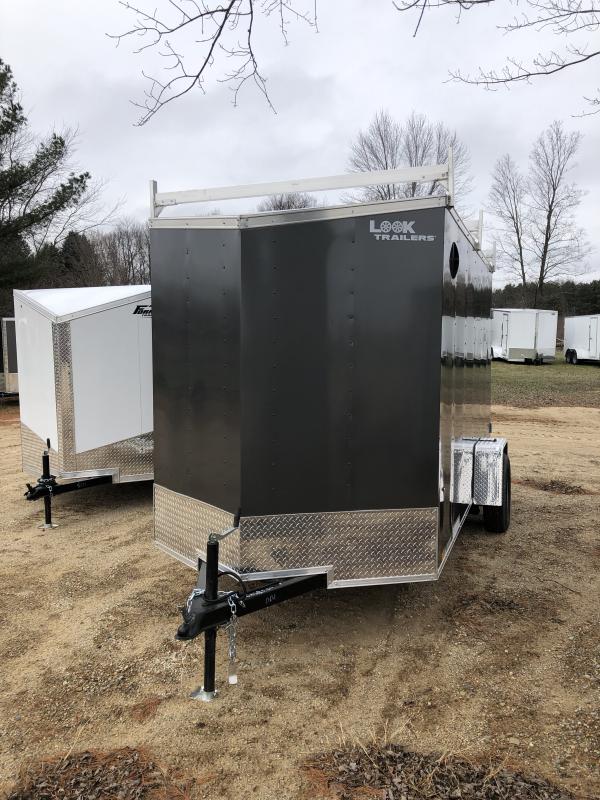 2023 Look Trailers 6X12 CHARCOAL BARN DOORS Enclosed Trailer