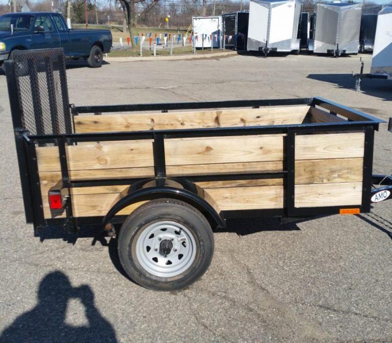 5 x 8 A.M.O. Landscape Light Duty Wood Side Trailer Near Me Trailer