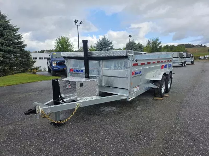2026 K-Trail 82"X14 14K Galvanized Dump Trailer w/ Ramps, Tarp, Spare Tire & Hydraulic Jack