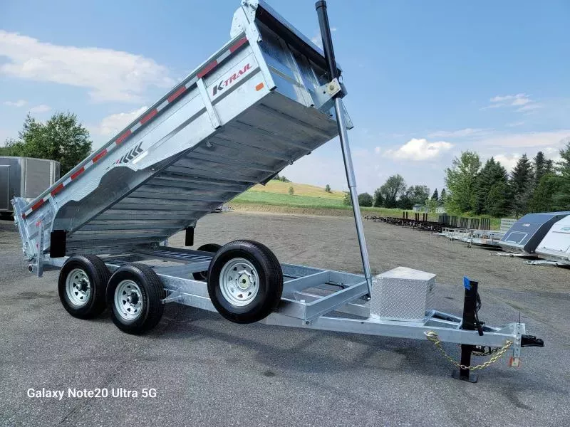 2026 K-Trail 82"X14 14K Galvanized Dump Trailer w/ Ramps, Tarp, Spare Tire & Hydraulic Jack