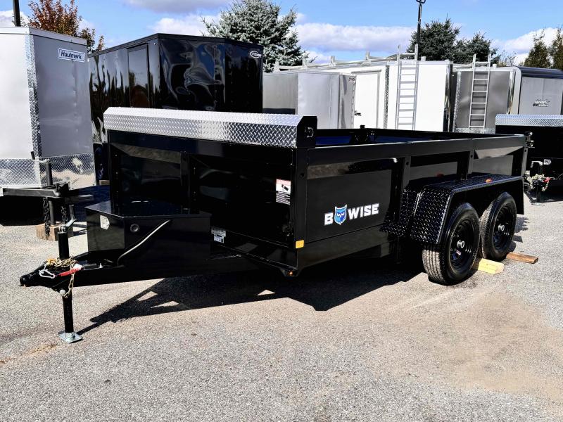 2024 BWISE Low Profile 7x12 DT10 10k Dump Trailer w/ Tarp, Ramps