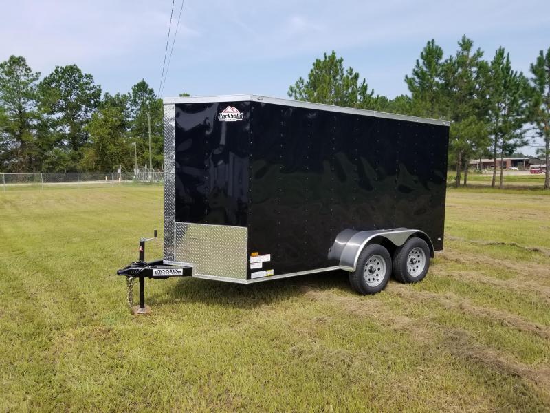 New 6x12TA Black Enclosed Trailer Rock Solid Cargo