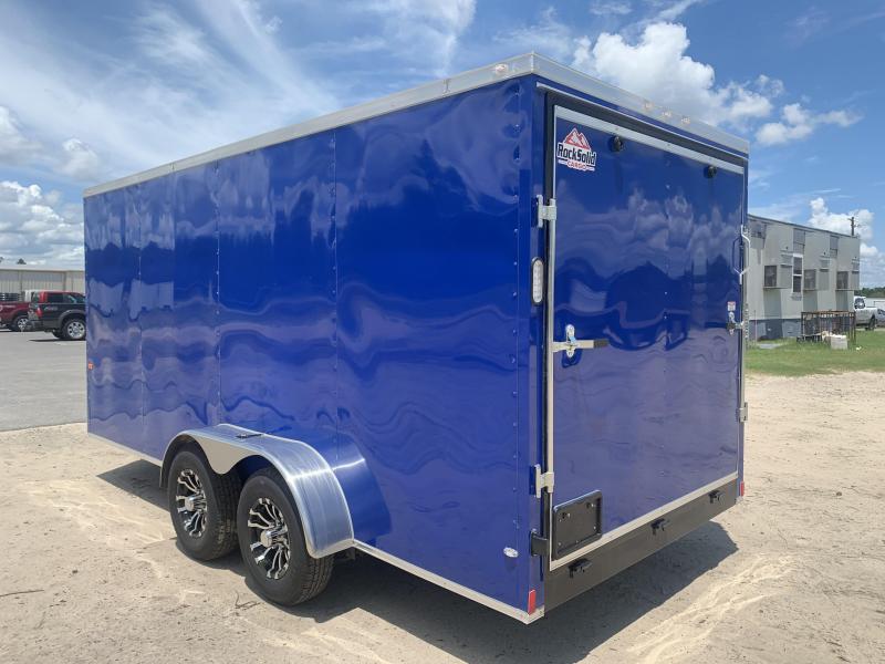 Rock Solid Cargo 7x165200lb Electric Blue Enclosed Cargo Trailer