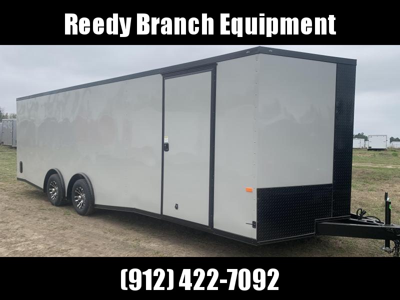 8.5x24 Dove Gray Blackout Elite Spread Enclosed Cargo Trailer 8.5x24 Dove Gray Blackout Elite Spread Enclosed Cargo Trailer