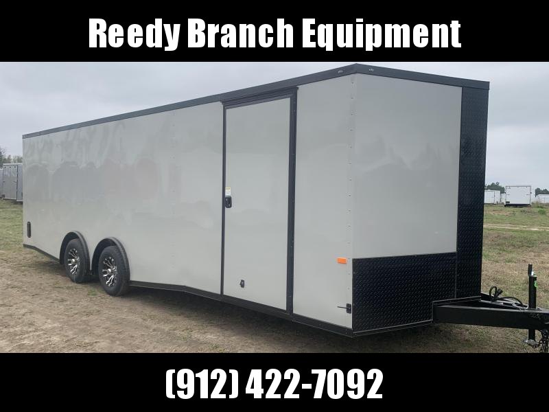 8.5x24 Dove Gray Blackout Elite Spread Enclosed Cargo Trailer 8.5x24 Dove Gray Blackout Elite Spread Enclosed Cargo Trailer