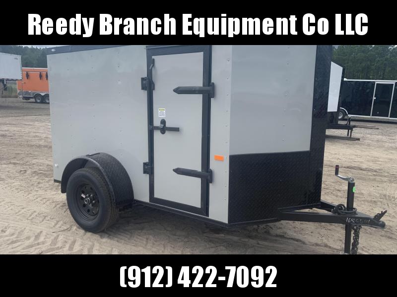 5x8 New -Dove Gray Blackout Enclosed Trailer 5x8 New -Dove Gray Blackout Enclosed Trailer