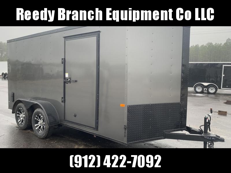New Rock Solid Cargo 7x14. Ch. Gray Blackout Elite Enclosed Cargo Trailer New Rock Solid Cargo 7x14. Ch. Gray Blackout Elite Enclosed Cargo Trailer