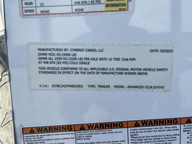 new Cargo (Enclosed) Trailers Cynergy Cargo  for sale, in Thomasville, NC Thumbnail 14