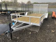 2027 Jaxon Fab Werks 7x14' Single Axle Aluminum Utility w/ 3k GVWR & Ramp Gate