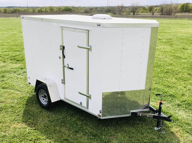 6' x 10' Single Axle Cargo W/ Ramp + Door
