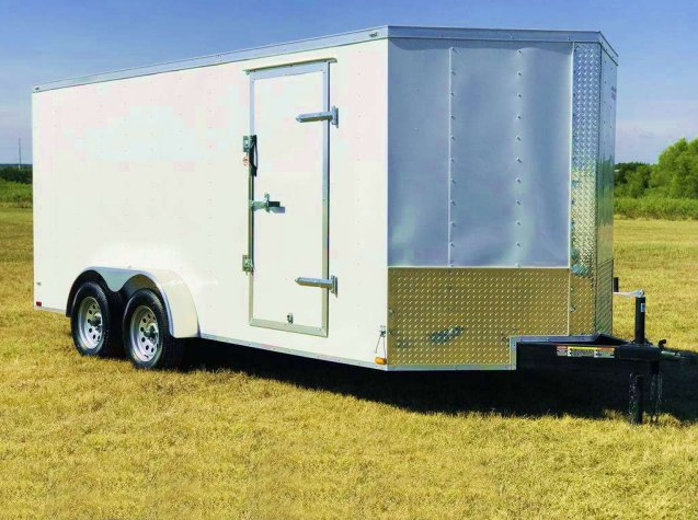 7' x 16' Cargo Trailer w/ Ramp + Side Door 7K