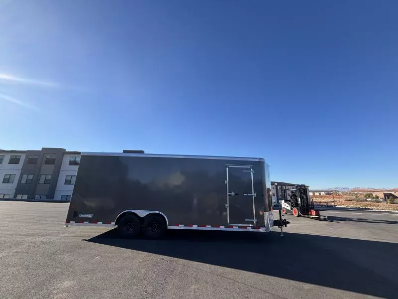 2026 Charmac Trailers 8.5 X22 COMMERCIAL DUTY/14K/7'TALL/VNOSE/VENT/RAMP/CHARCOAL Cargo / Enclosed Trailer
